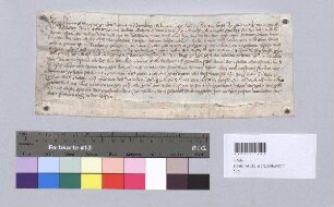 Heinrich, Domdekan zu Bamberg, bestätigt den Verkauf von Gütern zu Rattelsdorf ("Ratelstorf") durch Heintz Ottner, Sohn von + Götz Ottner zu Rattelsdorf, an das Kloster Michelsberg zu Bamberg. - S = A