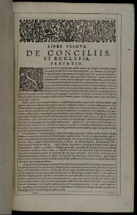 [Prima Controversia Generalis. De Conciliis, Et Ecclesia Militante, Quatuor Libris comprehensa.]