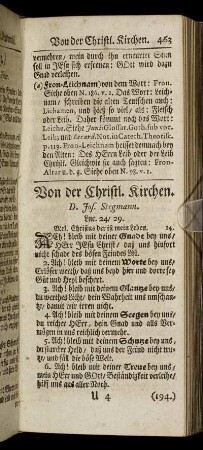Von der Christl. Kirchen.