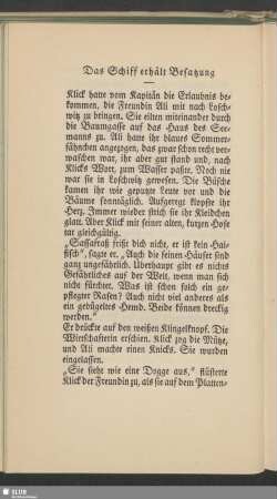 Das Schiff erhält eine Besatzung