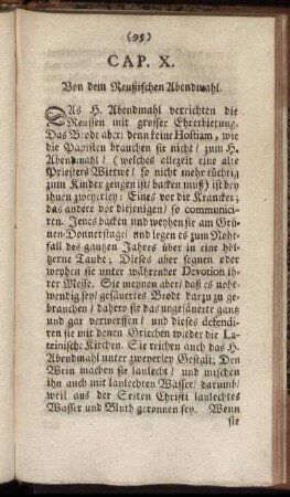 Cap. X. Von dem Reußischen Abendmahl