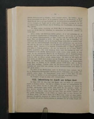 VIII. Instandsetzung der Kapelle zum heiligen Grab.