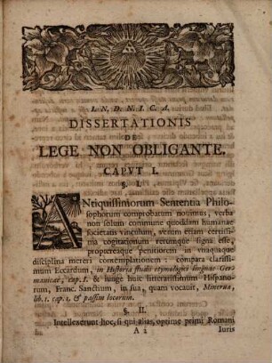 Diss. acad. de lege non obligante