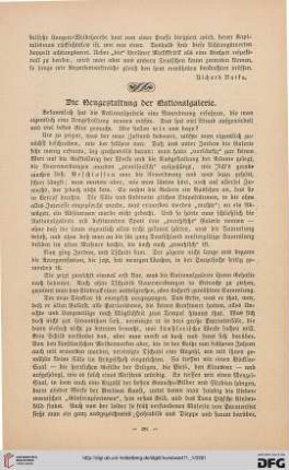 Die Neugestaltung der Nationalgalerie