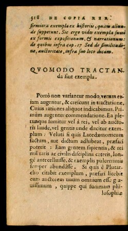 Quomodo Tractanda sint exempla.