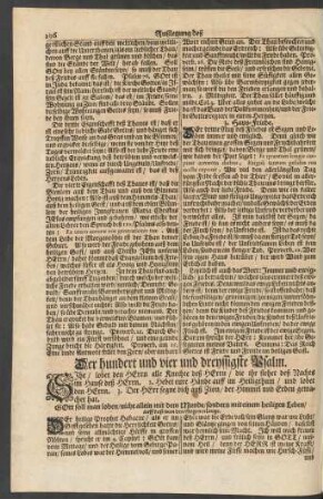 Der hundert und vier und dreyssigste Psalm