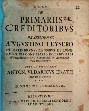 De primariis creditoribus