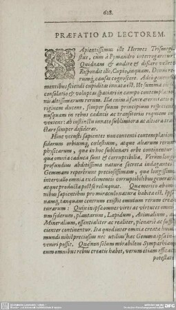 PRAEFATIO AD LECTOREM.