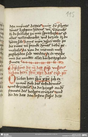 115r-116v: Gebet zu den drei Todesstößen Christi