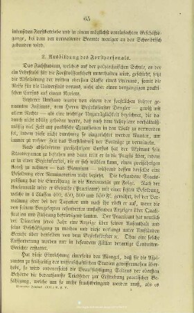 IV.2. Ausbildung des Forstpersonals