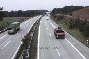 Bundesautobahn 24 in Richtung Hamburg bei Willinghusen