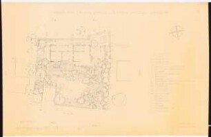 Garten Hultsch, Weilburg: Vorentwurf für die Gartengestaltung, Grundriss 1:100