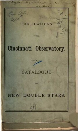 Catalogue of 50 new double stars discovered with the 11 in refractor of the Cincinnati observatory