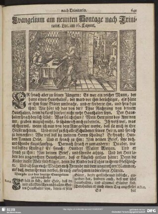[Evangelium und Epistel am neunten Sontage nach Trinitatis]