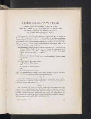 Freundschafts-Vertrag