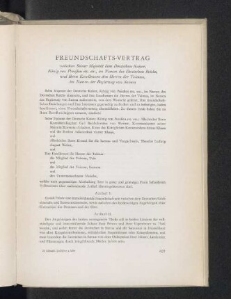 Freundschafts-Vertrag
