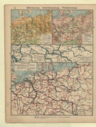 Mitteleuropa. Bodenbenutzung. Verkehrswege