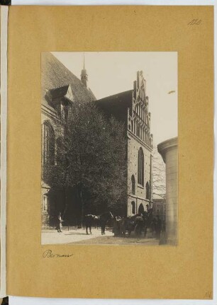 Marienkirche, Bernau: Ansicht Hochzeitsportalseite (aus: Skizzen- und Fotoalbum 20)