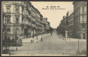 Ansichtskarte Kreuzung und Straßenbahn, Möckernstraße Ecke Kreuzbergstraße [2/2]