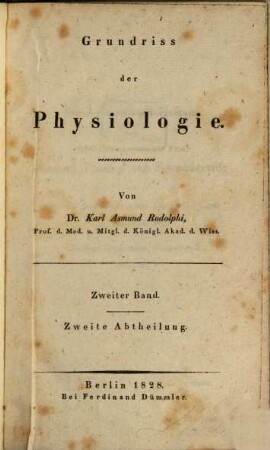 Grundriß der Physiologie, 2,2