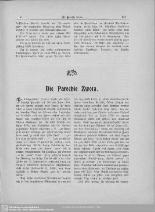 Die Parochie Zwota