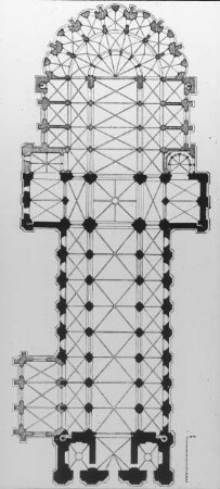 Caen, Église St. Étienne, Grundriss