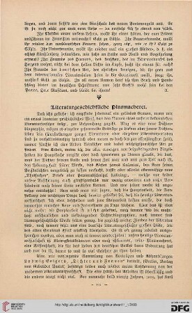 Literaturgeschichtliche Plusmacherei