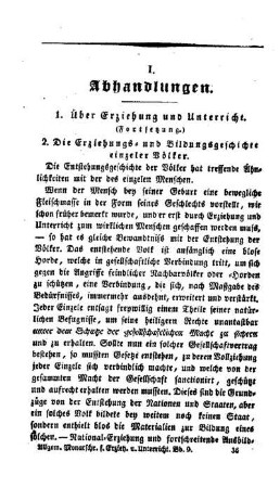 Über Erziehung und Unterricht : (Fortsetzung.)