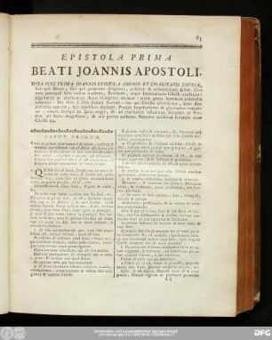 Epistola Prima Beati Ioannis Apostoli.