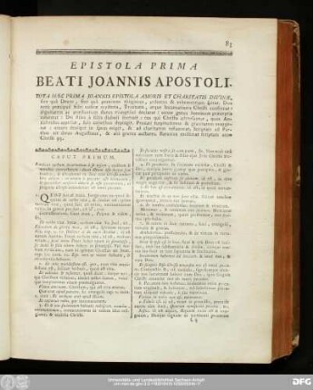 Epistola Prima Beati Ioannis Apostoli.