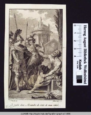 Alexander der Große und Diogenes.
