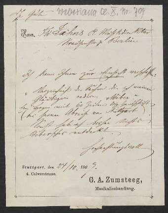Brief an Friedrich Wilhelm Jähns : 24.10.1867
