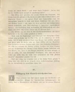 IV. Rückgang des Garnisonkirchenwesens