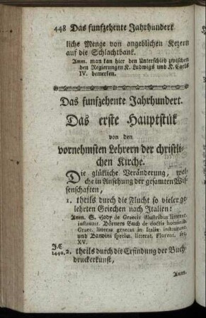 Das funfzehente Jahrhundert