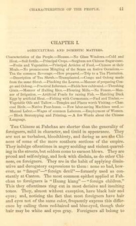 Chapter I. Agricultural and domestic matters
