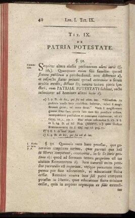 Tti. IX. - De Patria Potestate. - Tit. XII. Quibus Modis Ius Patriae Potestatis Solvitur.