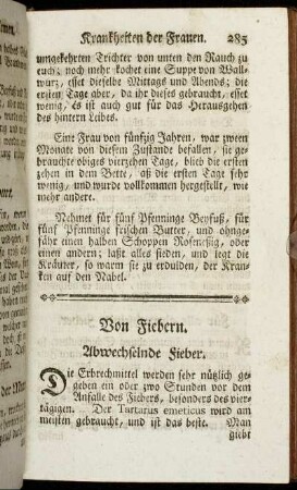 Von Fiebern.