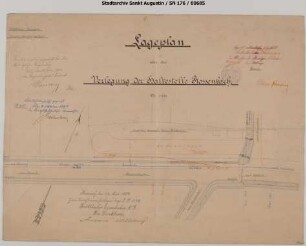 Rossenbach, Bahnhof: Lageplan über die Verlegung der Haltestelle Rossenbach
