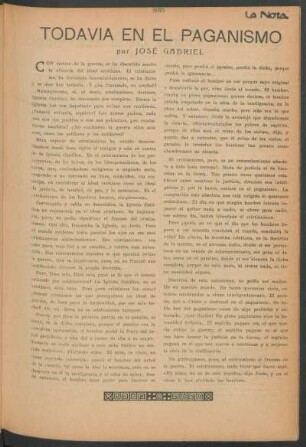 Todavía en el paganismo