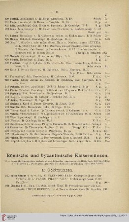 a) Goldmünzen (Nr. 930 .- 1003)