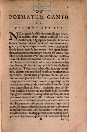 De Poematum Cantu Et Viribus Rythmi