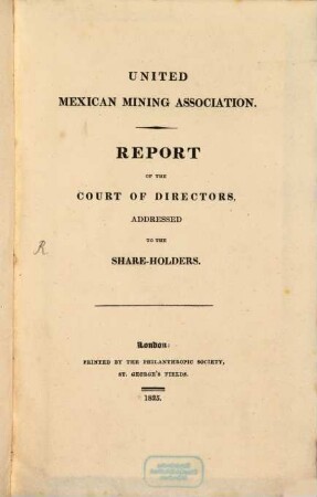 Report of the Court of Directors. 1825