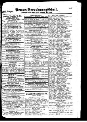 658. Ausgabe. Samstag, 28. August 1915
