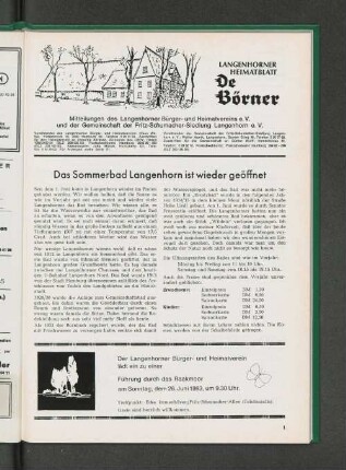 Der Langenhorner Bügrer- und Heimatverein lädt ein zu einer Führung durch das Raakmoor