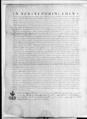 Urkunde Bischof Everhards von Diest zugunsten der Stadt Münster.