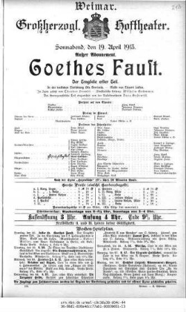 Goethes Faust. Der Tragödie erster Teil