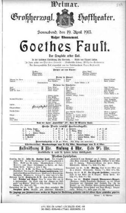 Goethes Faust. Der Tragödie erster Teil
