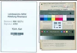 Entnazifizierung Karl Koch , geb. 06.04.1876 (Fabrikant)