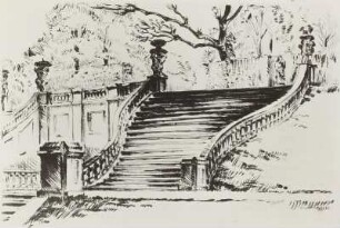 Treppe im Park von Groß-Sedlitz