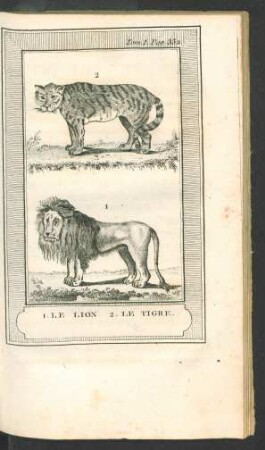 Tafel: Le Lion, le Tigre.